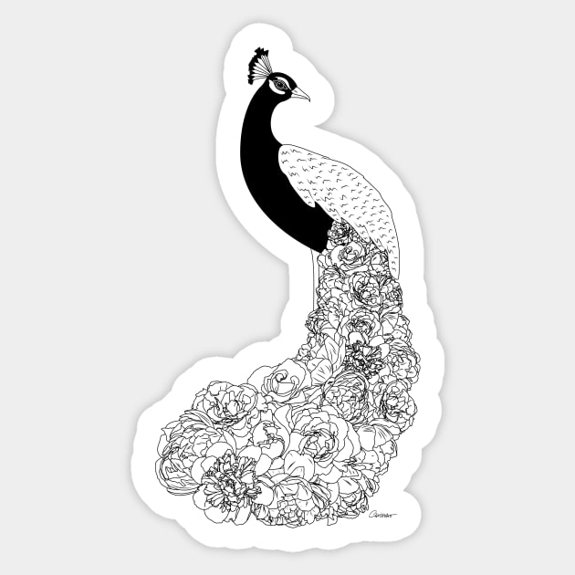 The Peacock Sticker by camissao